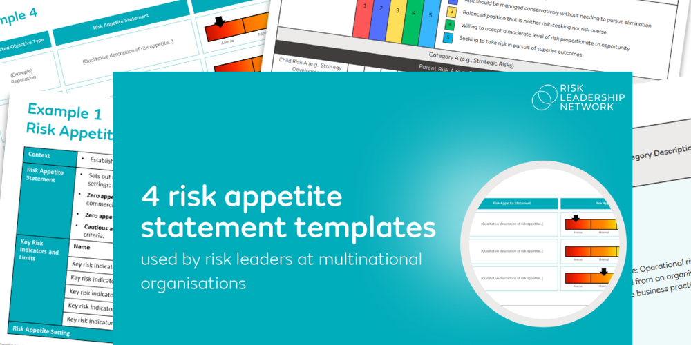 Risk appetite statement templates