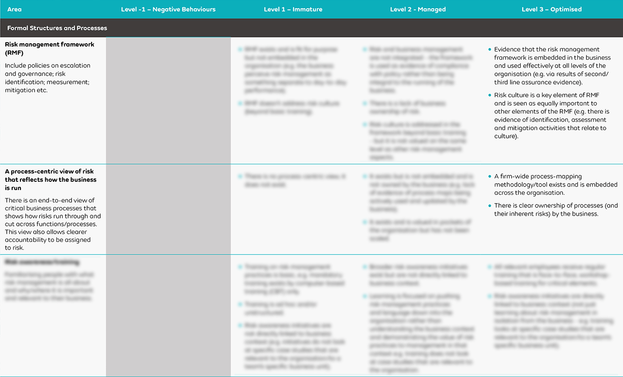 Risk Culture Maturity Model