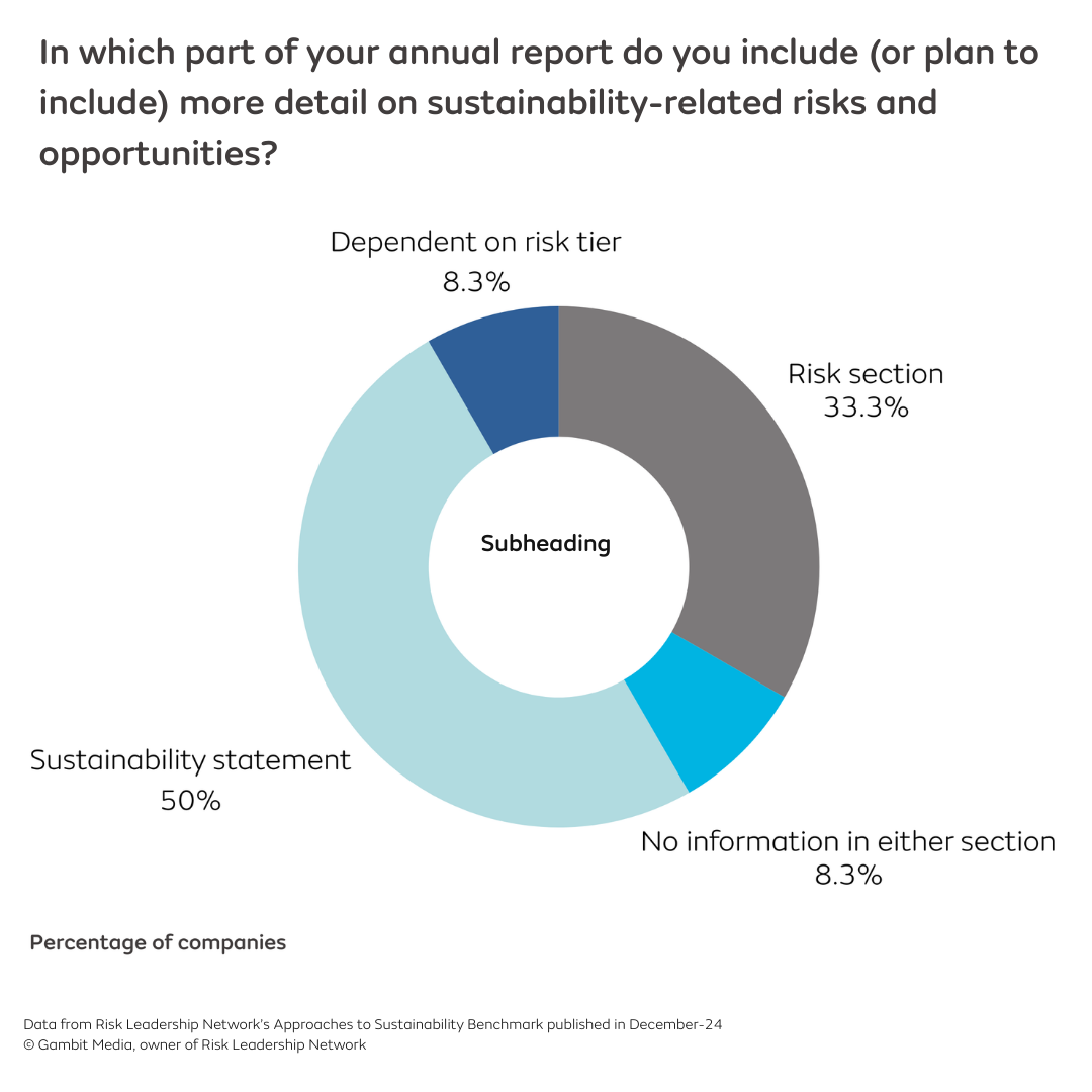 Sustainability-related risks reporting