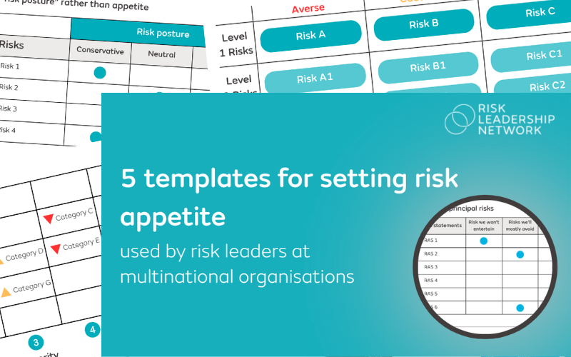 5 templates for setting risk appetite